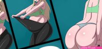 Voluptuous babes have their bellies inflated in a kinky porn comic