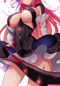 boobs big boobs huge breasts dragon girl underboob redhead Spider Apple anime anime girls digital art artwork 2D portrait display low-angle Fate series dress no bra elizabeth bathory fate