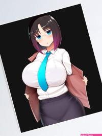 Sexy Elma Lewd Boobs Miss Kobayashi Dragon Maid Hot Hentai Ecchi Girl sexy hentai anime Poster for Sale by ricnikkiaavi