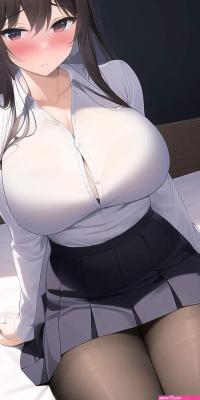 HD wallpaper: anime anime girls AI art big boobs vegefish solo artwork