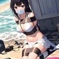 Bikini white tape bondage by bruh876543 on DeviantArt