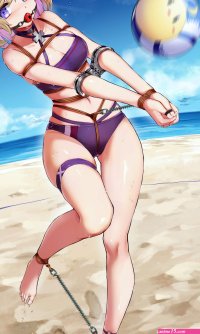 haimei1980 azur lane z23 azur lane bikini bondage cleavage garter swimsuits
