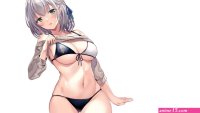 girl sexy boobs anime pretty breasts bikini shirt 3840x2160