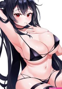 HD wallpaper: anime girls boobs red bikini vertical art gallery curvy