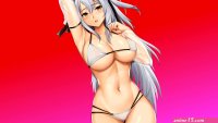 girl sexy boobs anime ribbons pretty babe bikini 3840x2160