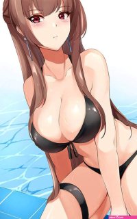 Anime-girls-anime-boobs-red-bikini-vertical-hd-wal by VE6T on DeviantArt