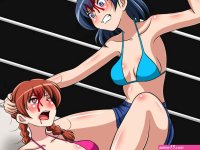 Anime Feet: Wrestling: Pink vs Blue