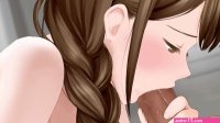 Young Brunette Hentai Girl Give A Perfect Blowjob
