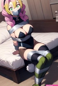 mitalex on X: Mitsuri tape gagged bunny girl DemonSlayer anime bondage animebondage tiedup tied girltiedup animegirl bdsm
