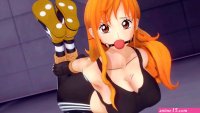 Nami Struggles In Hogtie While Ball Gagged