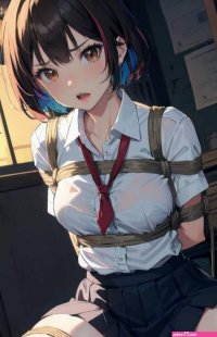 Anime girl tied up