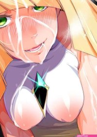 Lusamine Big Tits Anime Girl Wet Dress Showing Huge Boobs And Nipples