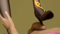 3D Footjob Shoejob Animation Genshin