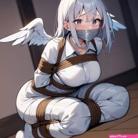 Angel Cosplay Bondage Tape Gagged by Billyfrank123 on DeviantArt