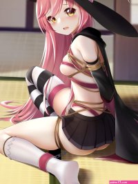 j.c.14 sanoba witch senren banka ayachi nene kurama koharu bondage cosplay feet garter nopan thighhighs witch