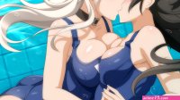 Wallpaper : Sakura Swim Club anime girls ecchi Hiromi Mieko lesbians boobs on boobs 2560x1440