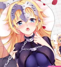 Original Design Joan of Arc Oppai Boobs Mouse Pad Fate Grand Order 3D Oppai Breast Anime Mouse Pad