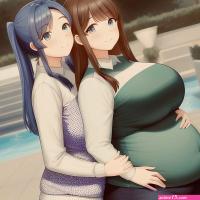 Feeder and her plump feedee-girlfriend by Fettlust-AI on DeviantArt