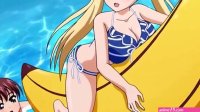 Anime fucking on the beach