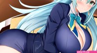Aqua from konosuba giant breasts and big butt by papitosuper on DeviantArt
