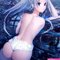Anime girl rear view bent over 4k image created in Shedevrum