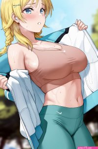 chagama teishoku the idolmster the idolmster shiny colors hachimiya meguru bra cleavage gym uniform open shirt undressing