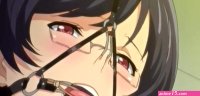 Kinky anime chick who is into bondage gets double penetrated and gang banged