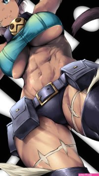 Wallpaper : Ms Fortune Skullgirls animal ears underboob big boobs white hair short hair blue eyes 1500x2667