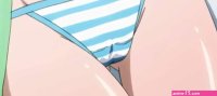 Cute anime girl sucks that hard cock and shakes tits riding it
