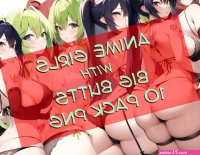 PNG Elements Download anime Girls With Big Butts 10 Pack Japanese Cartoon Manga Inked Big Booty Clipart Graphic High Res 300dpi