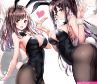 Wallpaper : bunny girl bunny ears ass big boobs anime girls brunette long hair 2992x2598