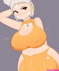 g3mma on X: anime girl with big tits but also big dick also commissioned