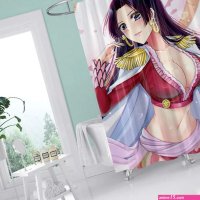 Anime Big Breasts Big Ass Girl Nude Print Shower Curtain Bathroom Supplies High-quality Waterproof Bathroom Decoration with Hook