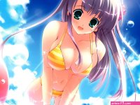 ball beach bikini breasts cleavage mikeou navel swimsuit