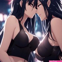 Two Anime Sexy Anime Girls With Long Black Hair An by username624348973247 on DeviantArt