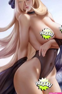 Game Character Cynthia Hottie Sex Anime Nude Girl HD Print Canvas Poster Living Room Bedroom Handing Picture 20x30 40x60 60x90cm