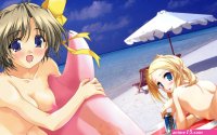 2girls beach breasts katase yuki mizuiro nipples nude pussy third-party edit uncensored