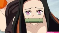 Nezuko gets fucked doggystyle by Zenitsu Demon Slayer hentai