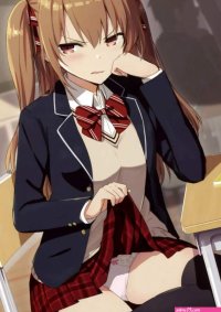 Cute Anime Girls Showing You Their Panties While Looking Disgusted