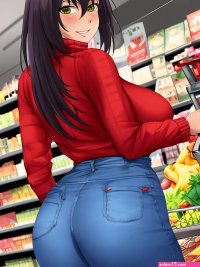 Porn image of pawg thick big hips short anime 20 woman created by AI