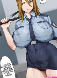 Porn comic Gal Police Makiko. Kunaboto Sex comic busty brunette beauty