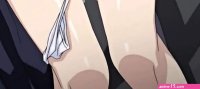 Naughty anime cutie with pink hair groped and fucked in public
