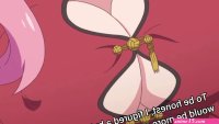 Boobs so big that they burst out of her clothes.