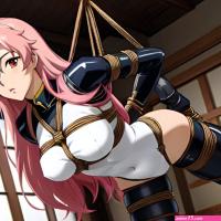 Anime girl in suspension bondage shibari rope tied by michaelaidream on DeviantArt