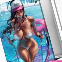 : CLDGPAY Japanese Anime Poster Sexy Hot Video Game Kawaii Anime Girl Poster 90s Guys Game Bedroom Bathroom Aesthetic Poster Canvas Wall Art Room Framed20x30inch: Posters Prints