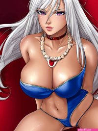 Porn image of flexible 20 straight hair babe seduction anime stripper created by AI