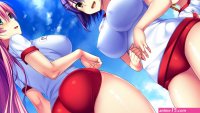 Wallpaper : ecchi anime girls nipples through clothing Umisora no Fragments Kouduki Haruka Nishinomiya Yuuri big boobs ass 2048x1152