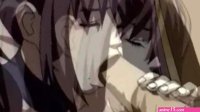 Cock sucking anime teen in a cell