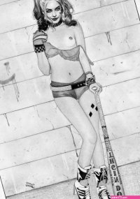 HARLEY QUINN SUICIDE SQUAD ORIGINAL NUDE ART