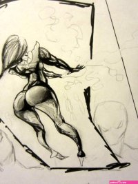 Too big booty babe in Frederick Vaineos Gallery Comic Art Gallery Room